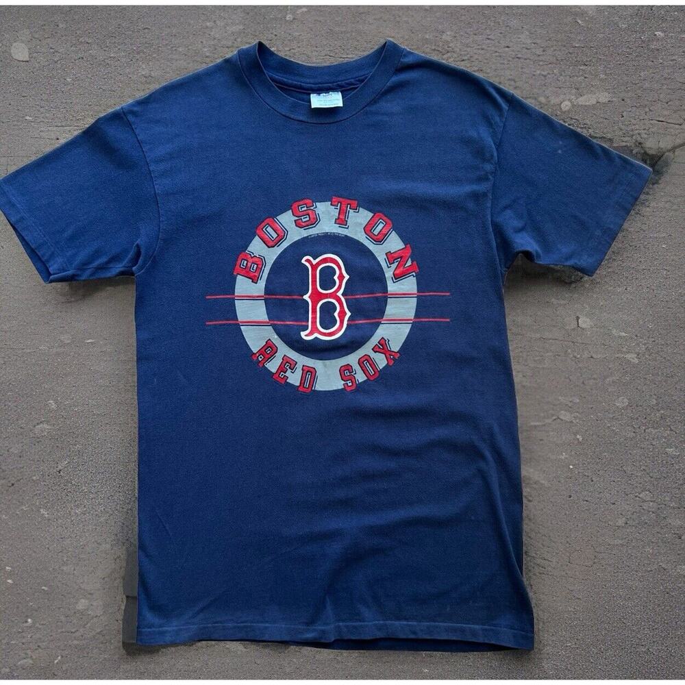 Vintage Boston Red Sox Shirt Large Blue 90s Champions MLB Baseball World Series